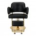 Hairdressing Chair HAIR SYSTEM LINZ GOLD Black